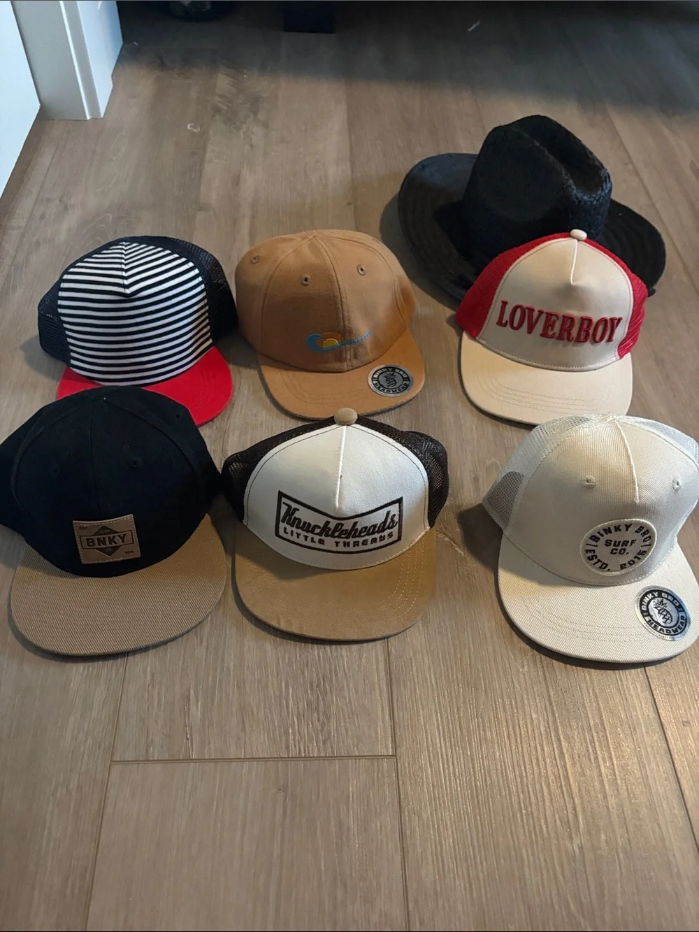 Assorted infant Trucker Caps Pack - Neutral & Red Colorways